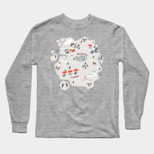 Winter Country Map 1 Long Sleeve T-Shirt
